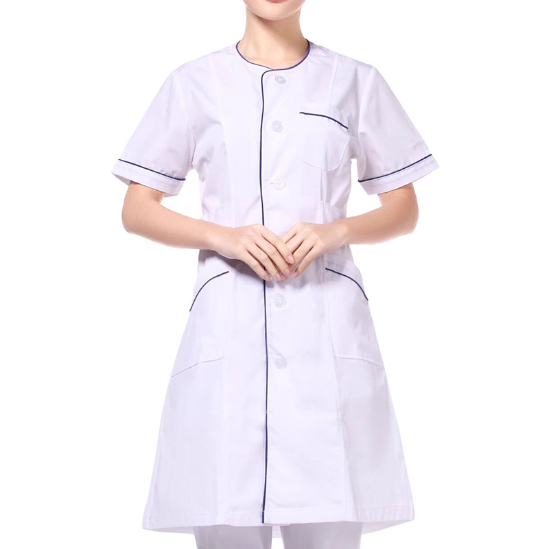 圓領修身醫護工作服，短袖款診所/醫院/美容院舒適工作服
