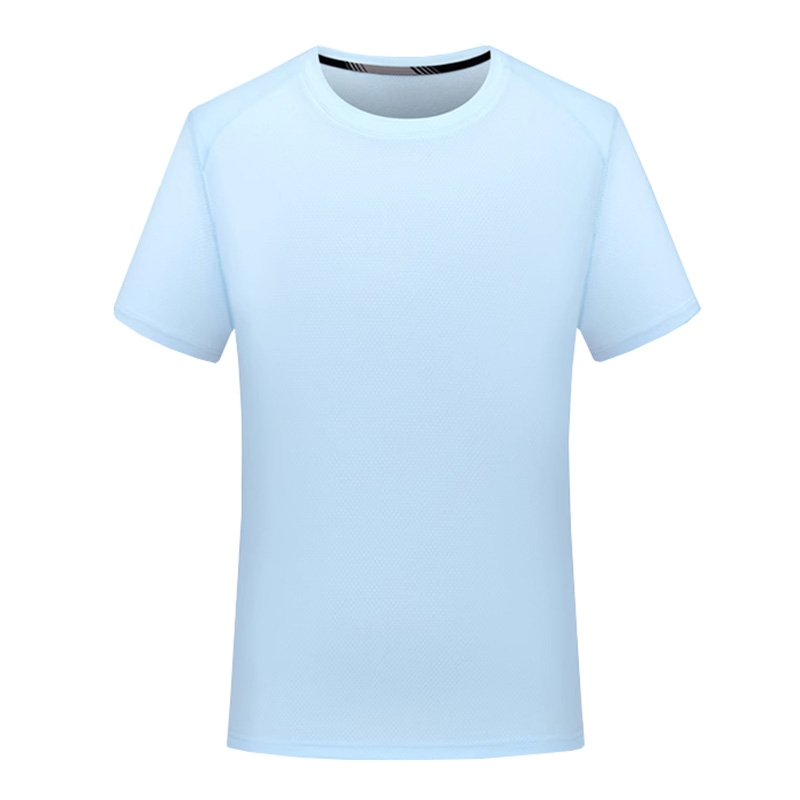 淺藍速幹短袖 T 恤，運動健身透氣上衣