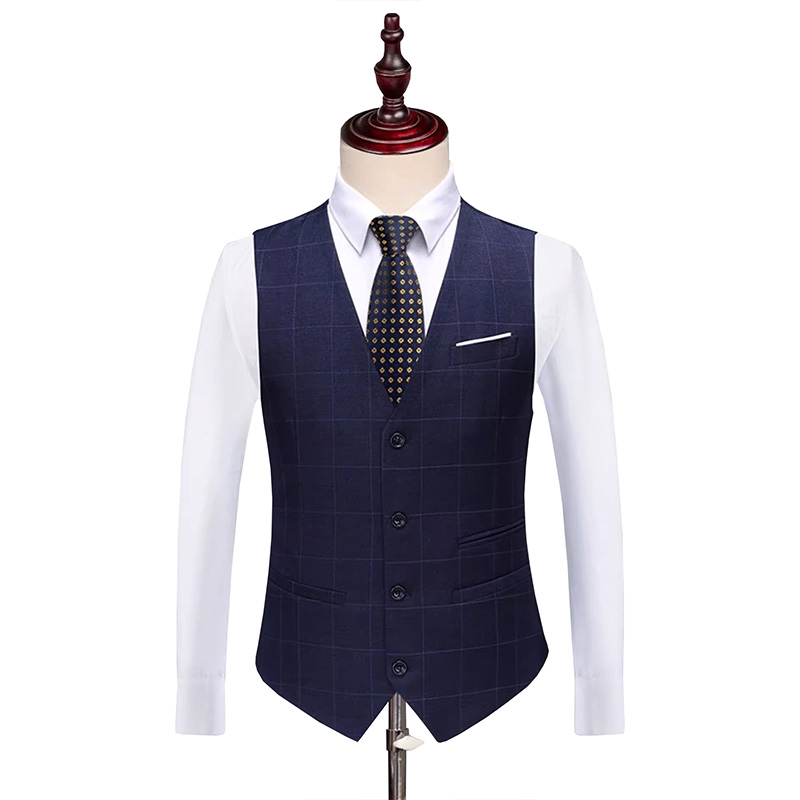 男款格紋西裝馬甲 多用途正裝 / 半正裝馬夾 可搭配西裝或單穿 適配多種場合