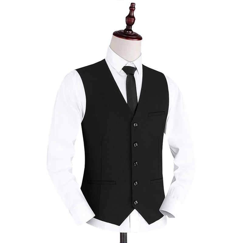 黑色西裝馬甲，結婚新郎禮服伴郎服背心