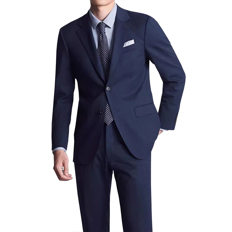 新款男士商務修身正裝, 新郎免燙易打理西裝兩件套