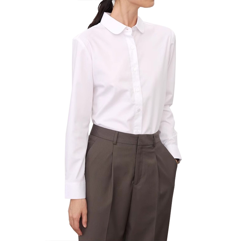 免燙女款職業襯衫，工作必備白色長袖上衣