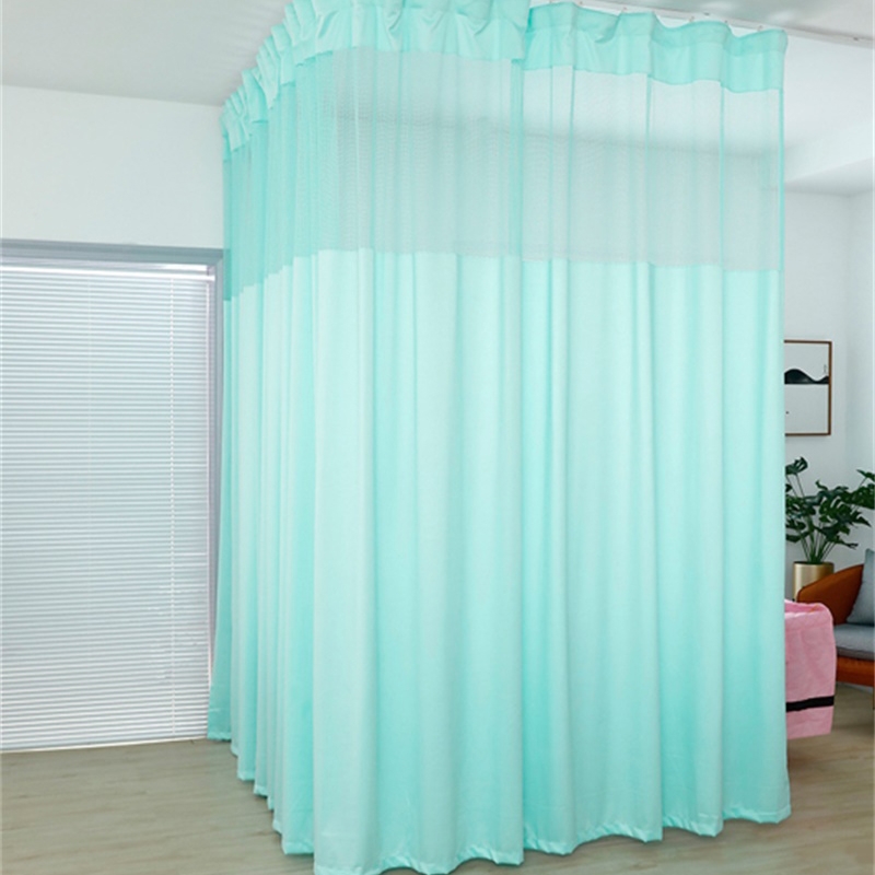 医院护理院诊所隔断帘，床位隐私防护，半透明透气抗菌，多颜色和尺寸定制