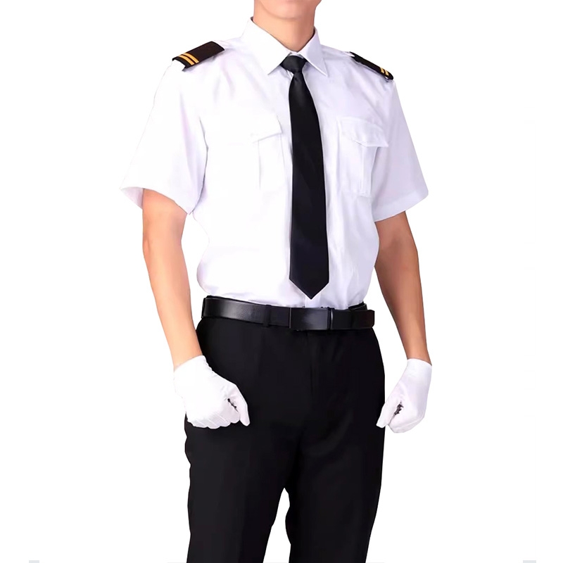 新款白色襯衫，崗亭列車長短袖制服